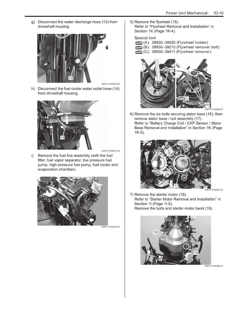 Suzuki DF15A DF20A Outboard Service Manual service manual preview page 9