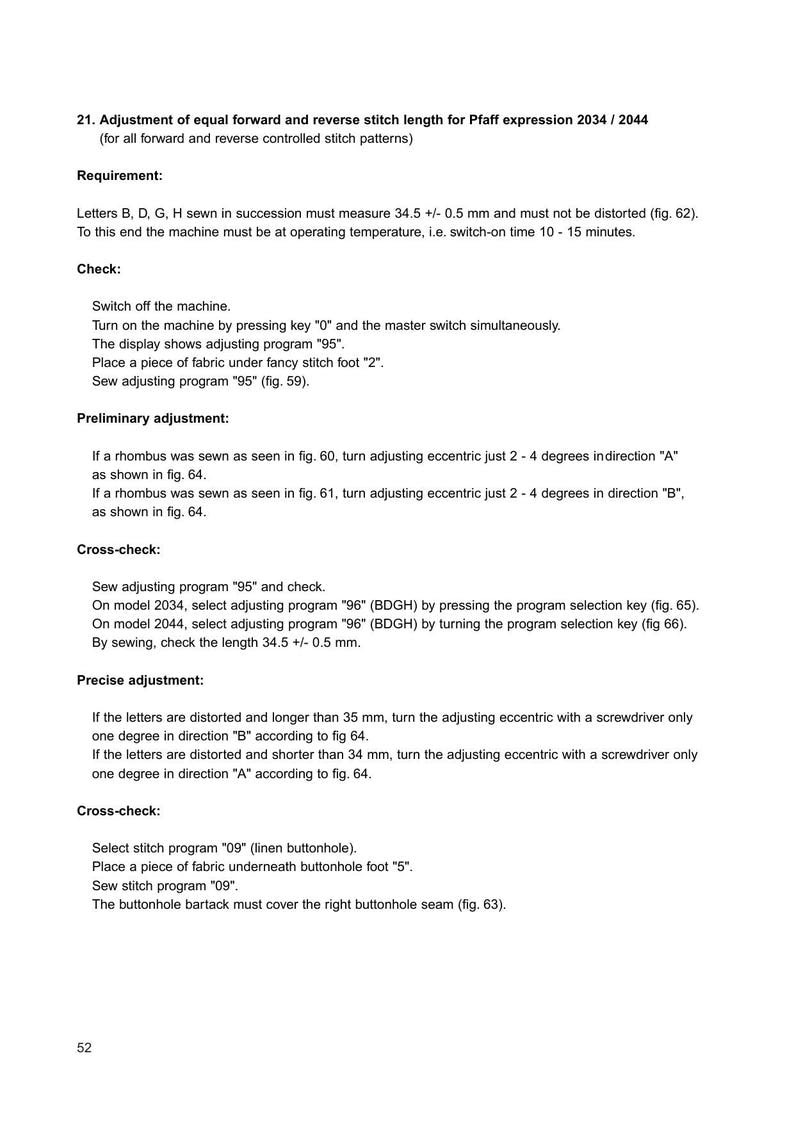 PFAFF Expression 2014 2024 2034 2044 Service Manual 2002-2006 Sewing Machine pdf service manual preview page 10