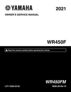 Yamaha WR450F Service Manual service manual preview page 2