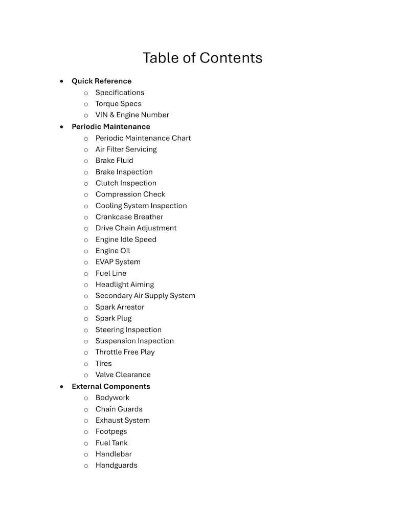 Honda CRF300L Rally Service Manual service manual preview page 2