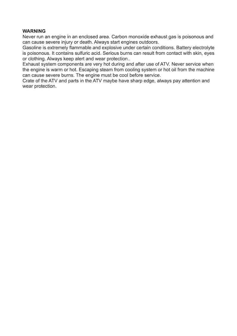 Linhai HY200X Z210 ATV Service Manual 2022-2026 service manual preview page 5