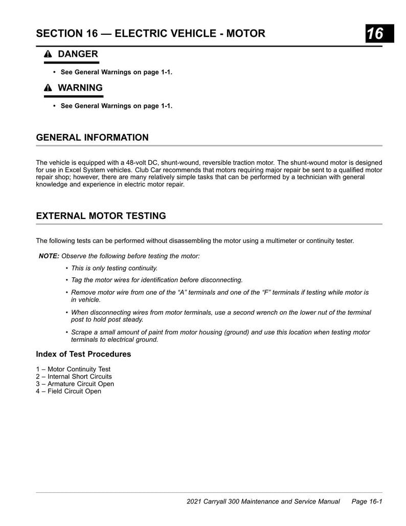 Club Car Carryall 300 Service Manual service manual preview page 10