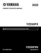 Yamaha YZ250FX Service Manual 2022-2026 Off-Road Motorcycle service manual preview page 2