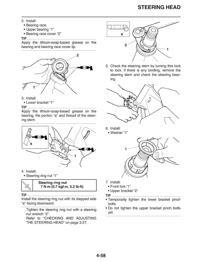 Yamaha WR250F Service Manual service manual preview page 4