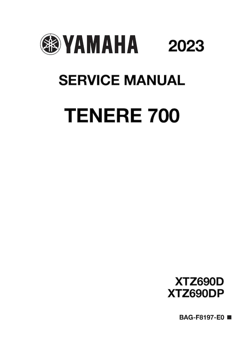 Yamaha Tenere 700 Service Manual service manual preview page 2