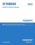 Yamaha YZ250FX Service Manual service manual preview page 2