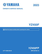 Yamaha YZ450F YZ450FP Service Manual service manual preview page 2