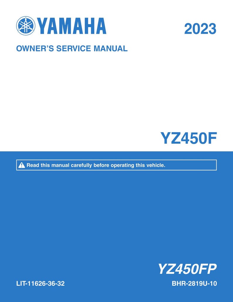 Yamaha YZ450F YZ450FP Service Manual service manual preview page 2