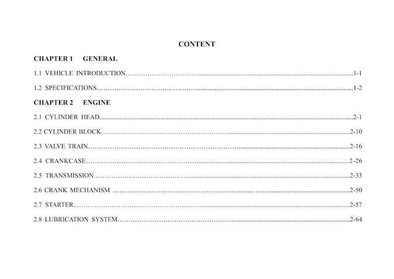 Lifan LF125-26C Service Manual service manual preview page 3