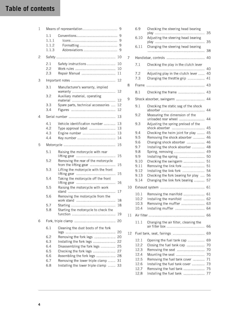 KTM 390 Adventure R Service Manual service manual preview page 4