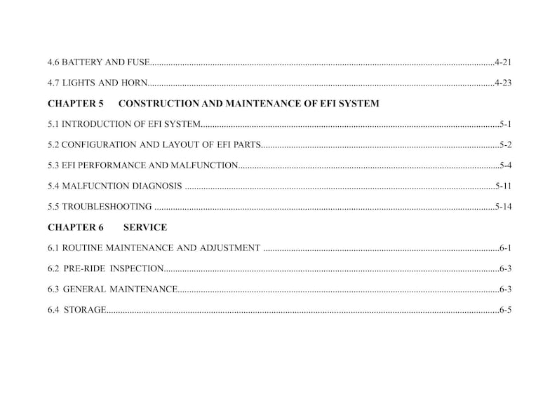 Lifan LF125-26C Service Manual service manual preview page 5