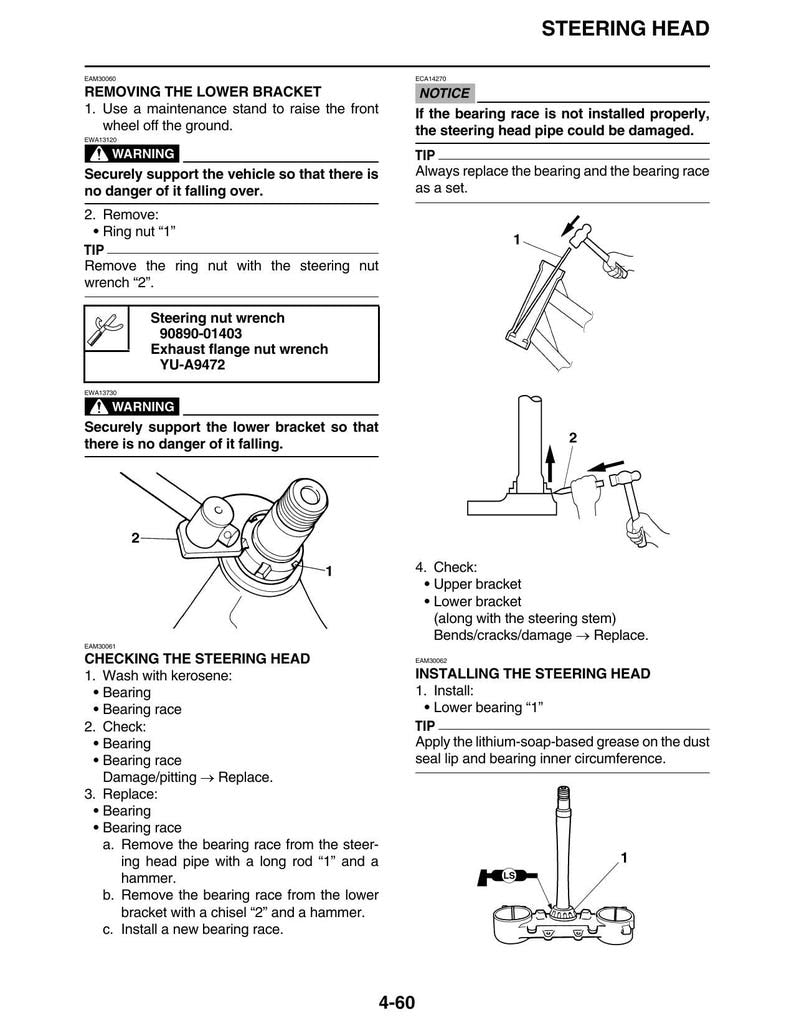 Yamaha YZ450F YZ450FP Service Manual service manual preview page 5