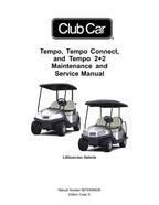 Club Car Tempo Service Manual PDF service repair manual cover