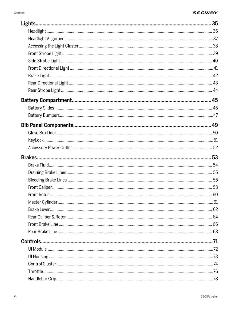 Segway SE-3 Patroller Service Manual service manual preview page 5
