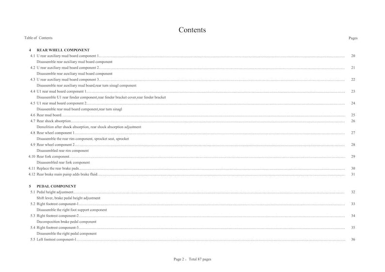 Zontes ZT125 ZT155 U U1 Euro V Service Manual 2021-2025 Motorcycle service manual preview page 8