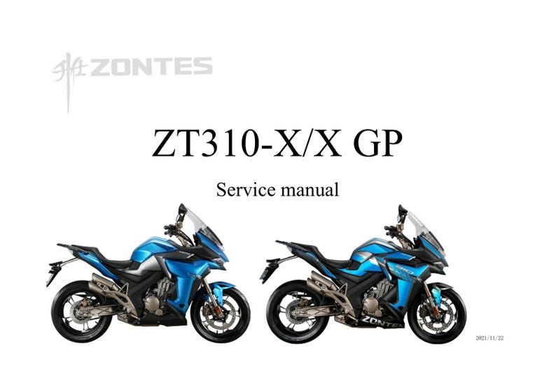 Zontes ZT310-X GP Service Manual 2021-2025 Motorcycle service manual preview page 2