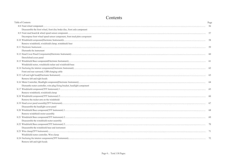 Zontes ZT310-X GP Service Manual 2021-2025 Motorcycle service manual preview page 10