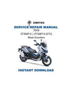 Zontes ZT368T-K Scooter Service Manual 2026 Motorcycle PDF service repair manual cover