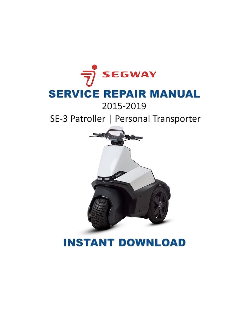 Segway SE-3 Patroller Service Manual PDF service repair manual cover
