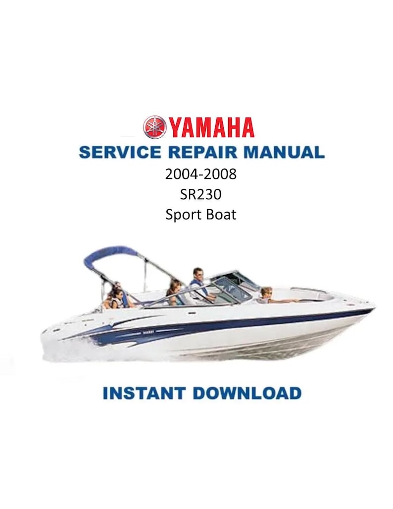 Yamaha SR230 Jet Boat Service Manual PDF service repair manual cover