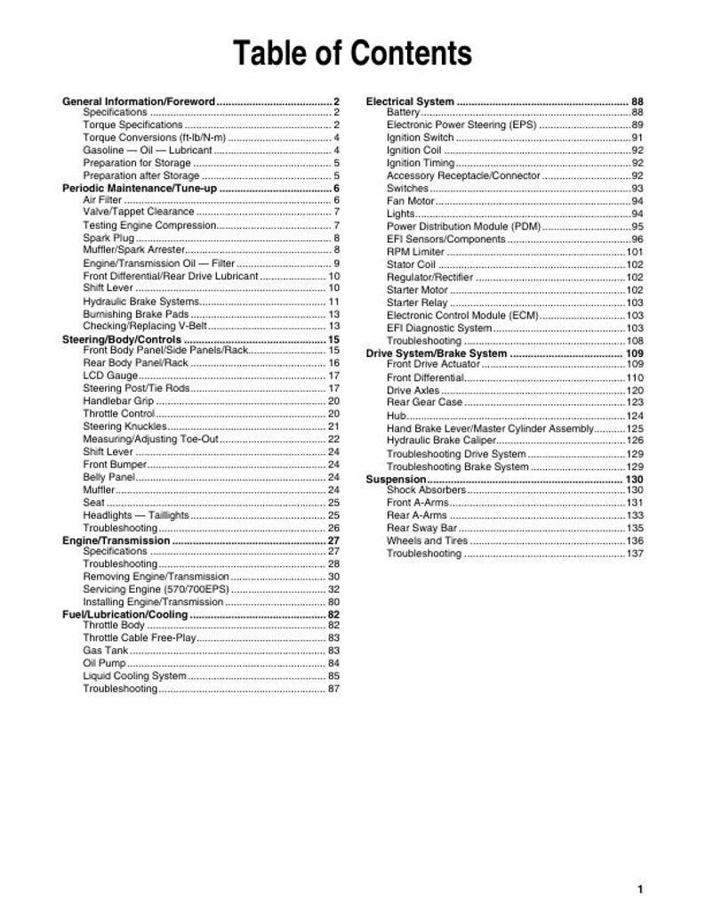 Tracker Off Road 570 & 700 EPS Service Manual service manual preview page 9