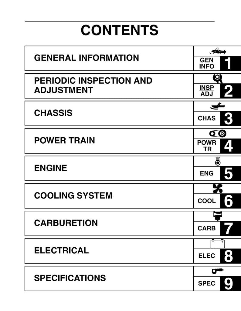 Yamaha RS Vector RS90 Snowmobile Service Manual service manual preview page 5