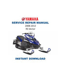 Yamaha RS Vector RS90 Snowmobile Service Manual PDF service repair manual cover