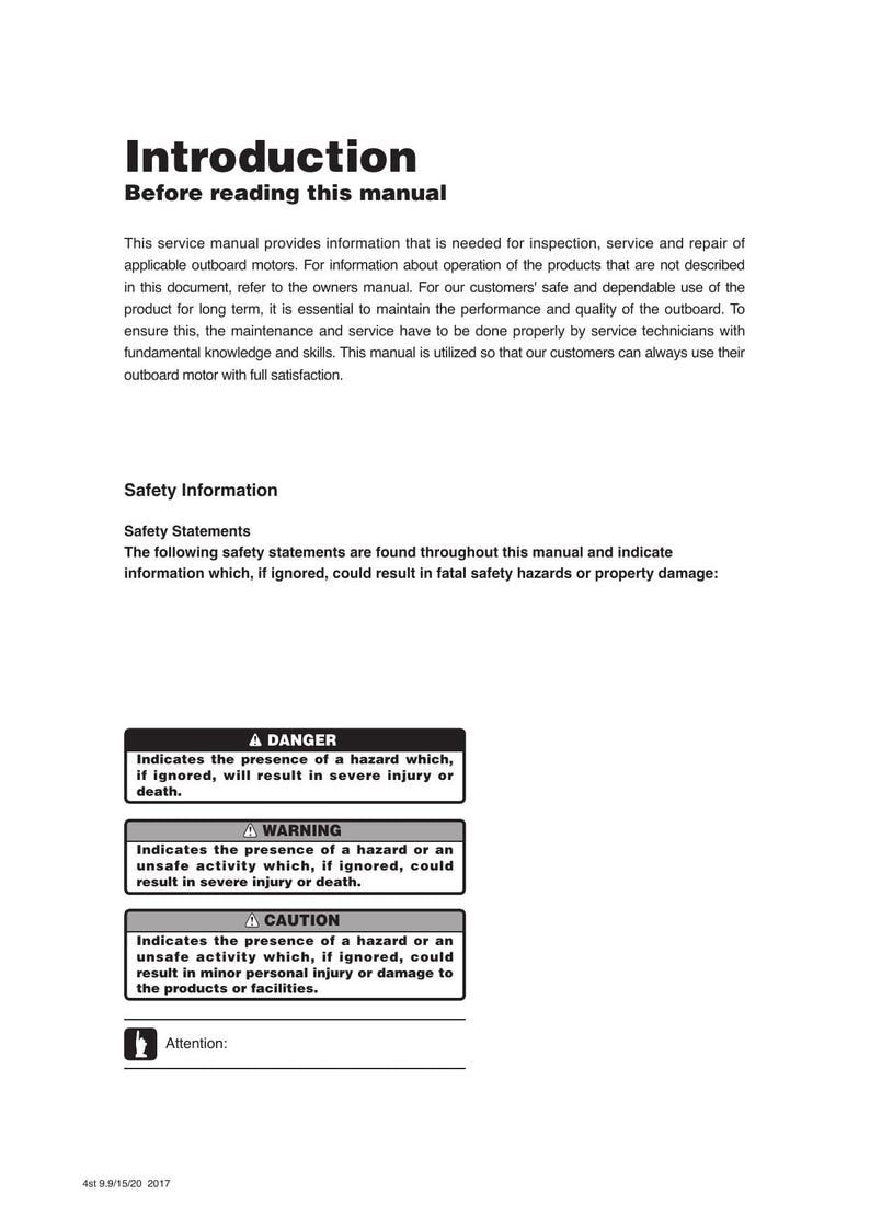Tohatsu MFS 9.9E 15E 20E Service Manual 2018-2022 Outboard service manual preview page 4