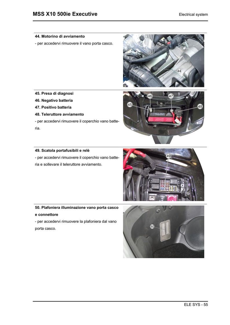 Piaggio X10 500ie Executive Service Manual 2012-2016 Scooter service manual preview page 5