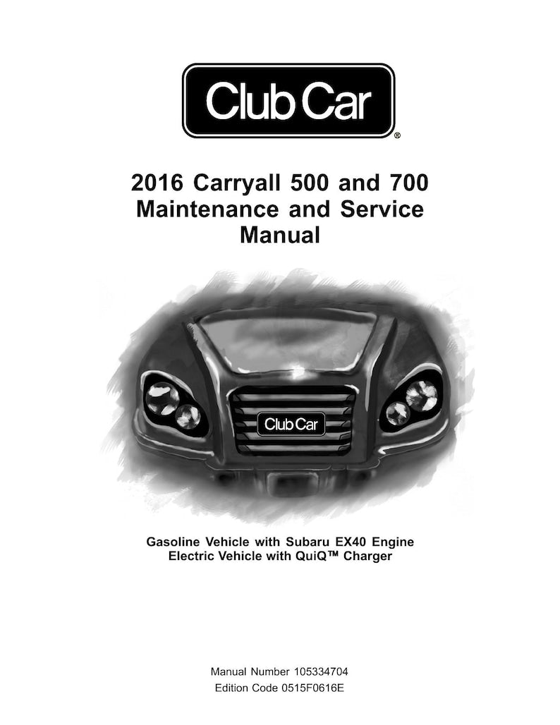 Club Car Carryall 500 700 Service Manual service manual preview page 2