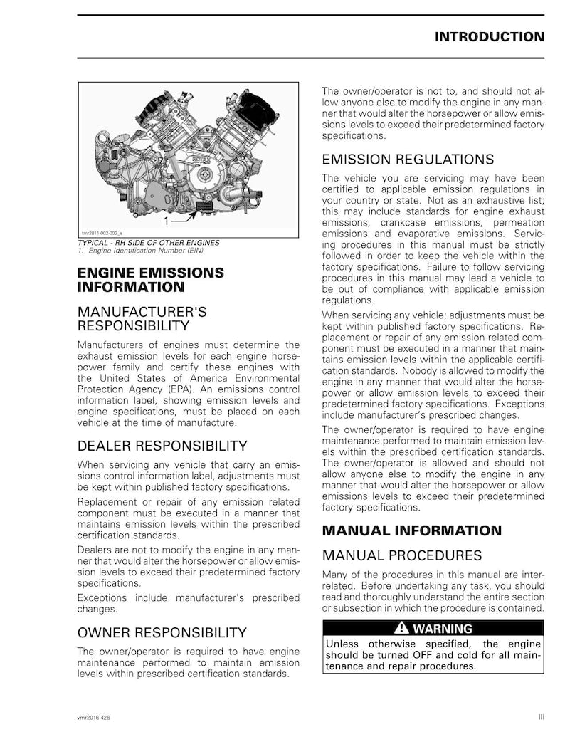 Can-Am Renegade 570 850 1000R Service Manual 2016-2020 ATV service manual preview page 5
