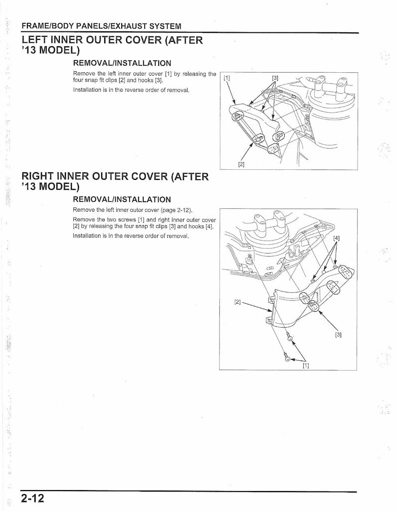 Honda PCX150 Service Manual service manual preview page 4