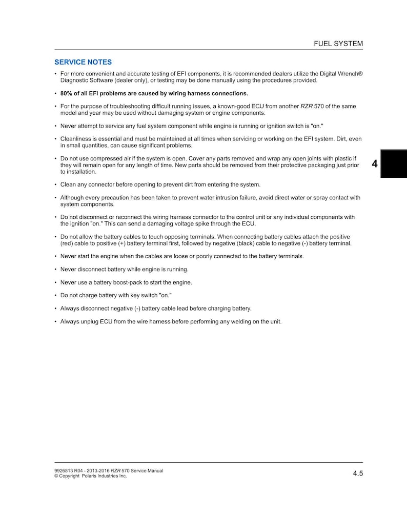 Polaris RZR 570 Service Manual service manual preview page 9
