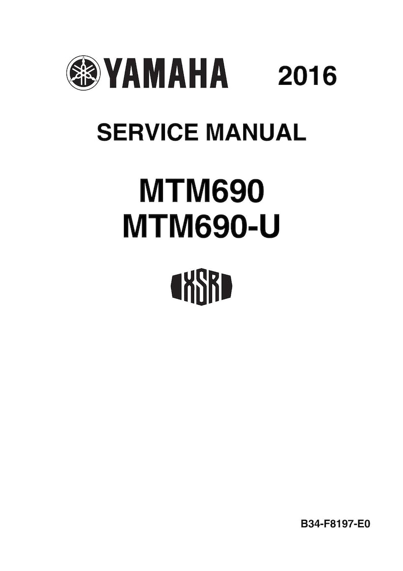 Yamaha XSR700 MTM690 Service Manual 2016-2020 Motorcycle service manual preview page 2