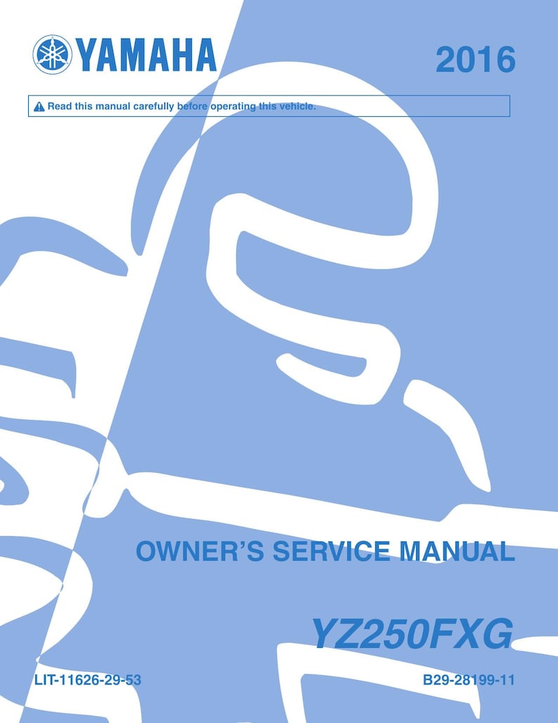 Yamaha YZ250FX Service Manual service manual preview page 2
