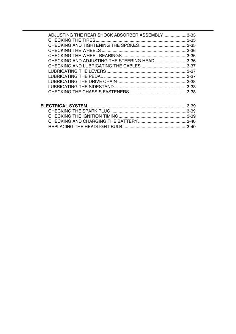 Yamaha WR250F WR250FG Service Manual service manual preview page 9