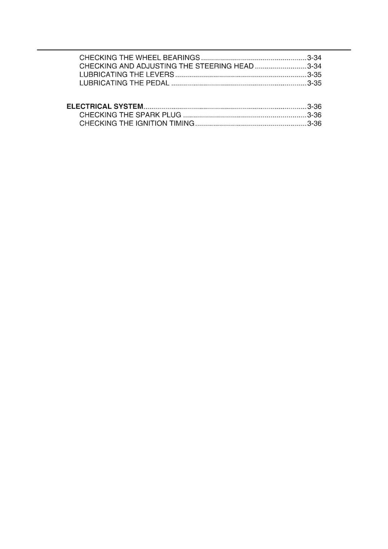 Yamaha YZ250F YZ250FG Service Manual service manual preview page 8