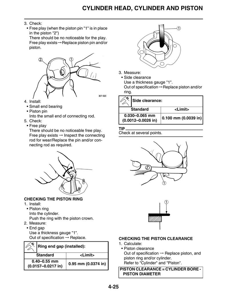 Yamaha YZ250 Service Manual service manual preview page 3