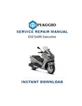 Piaggio X10 500ie Executive Service Manual 2012-2016 Scooter PDF service repair manual cover