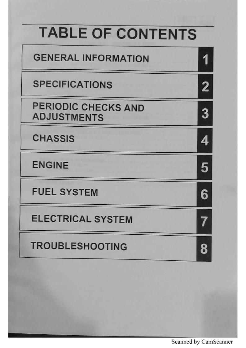 Yamaha FZ25 FZN250 Service Manual service manual preview page 5