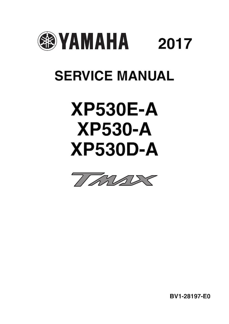 Yamaha TMAX XP530 Service Manual 2017-2021 Scooter service manual preview page 2