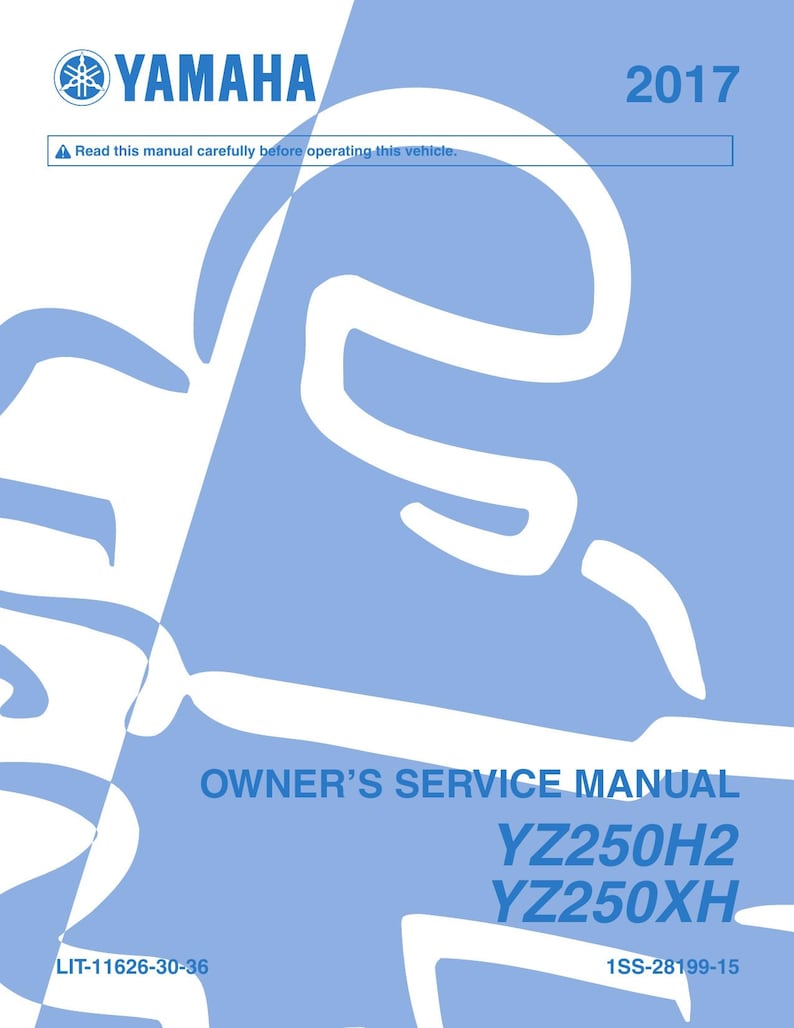 Yamaha YZ250 Service Manual service manual preview page 2