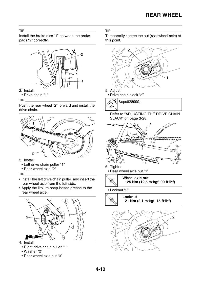 Yamaha YZ250FX Service Manual service manual preview page 3