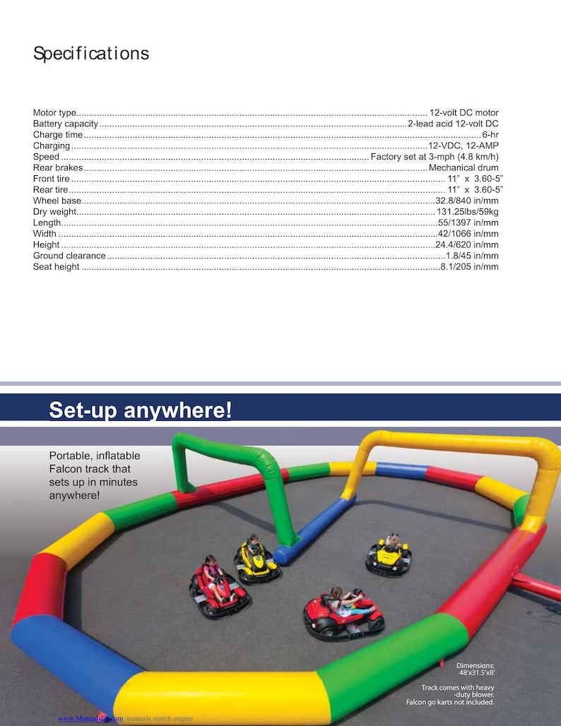 J&J Amusements Falcon Go-kart Service Manual service manual preview page 5