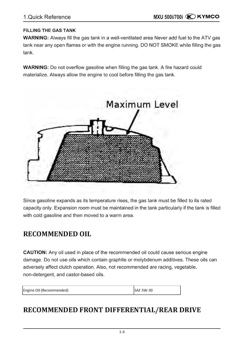 KYMCO MXU 700i 500i Service Manual 2018-2022 ATV service manual preview page 7