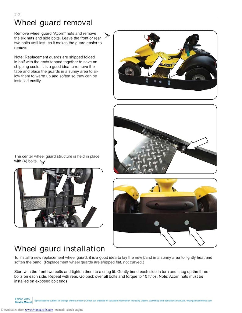 J&J Amusements Falcon Go-kart Service Manual service manual preview page 3