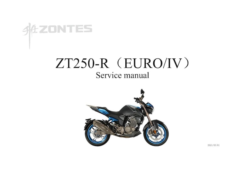 Zontes ZT250-R Service Manual service manual preview page 2