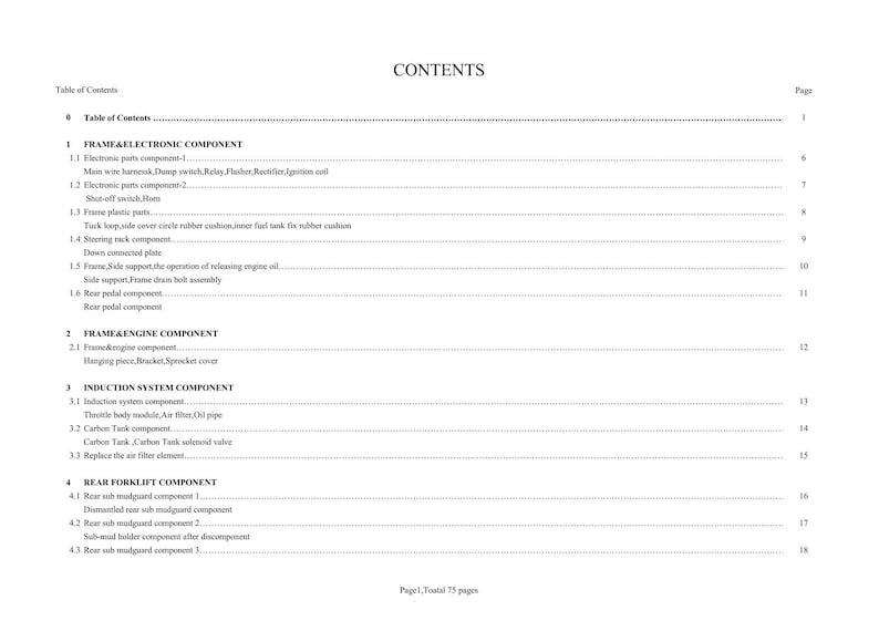 Zontes ZT250-R Service Manual service manual preview page 7