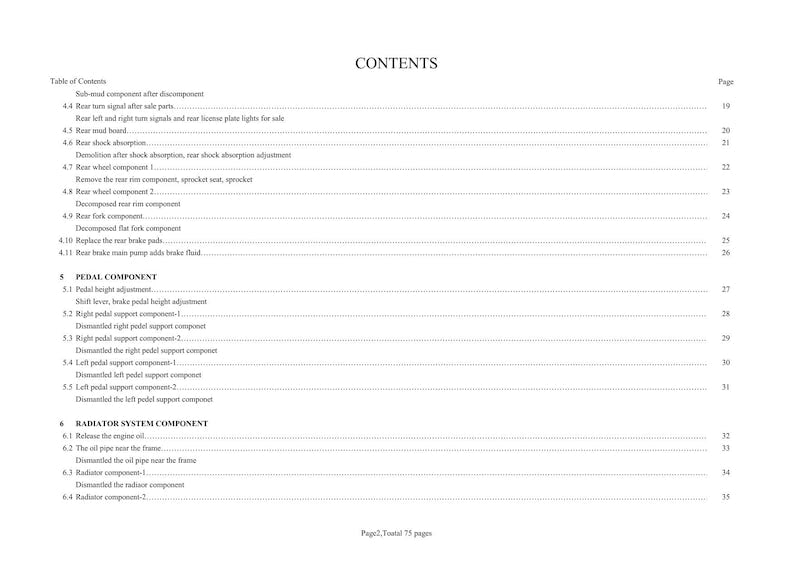 Zontes ZT250-R Service Manual service manual preview page 8