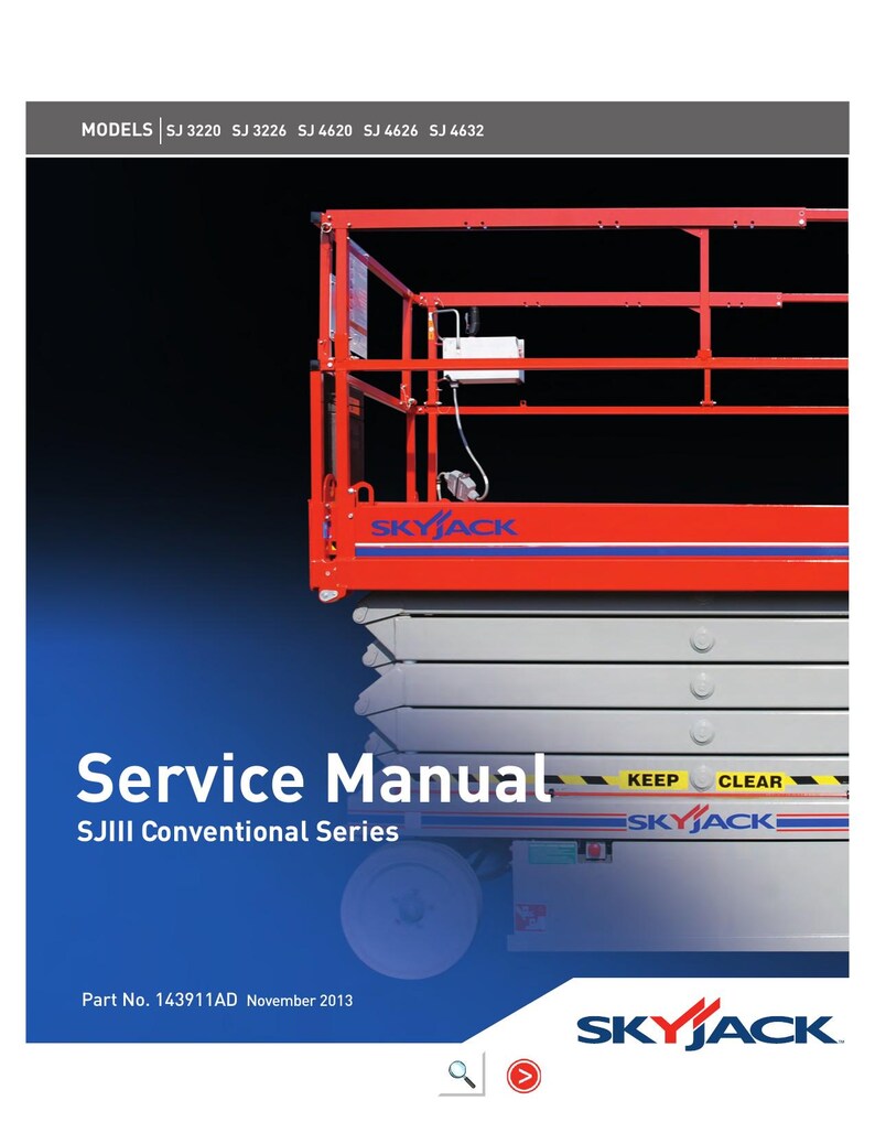 Skyjack SJIII Scissor Lift Service Manual 2013-2017 SJ3220 SJ3226 sj4620 service manual preview page 2